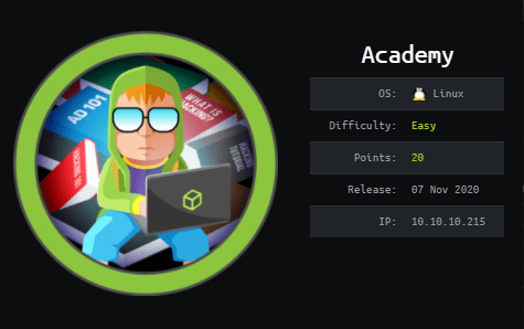 Cover Image for Academy - [HTB]