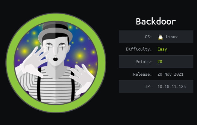 Cover Image for Backdoor - [HTB]