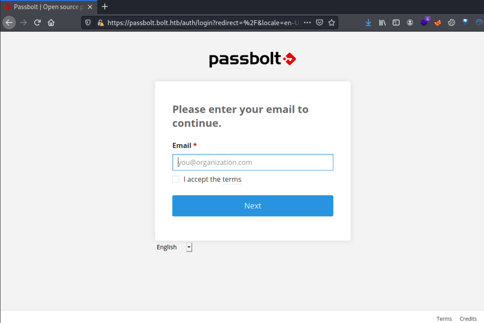 Passbolt page