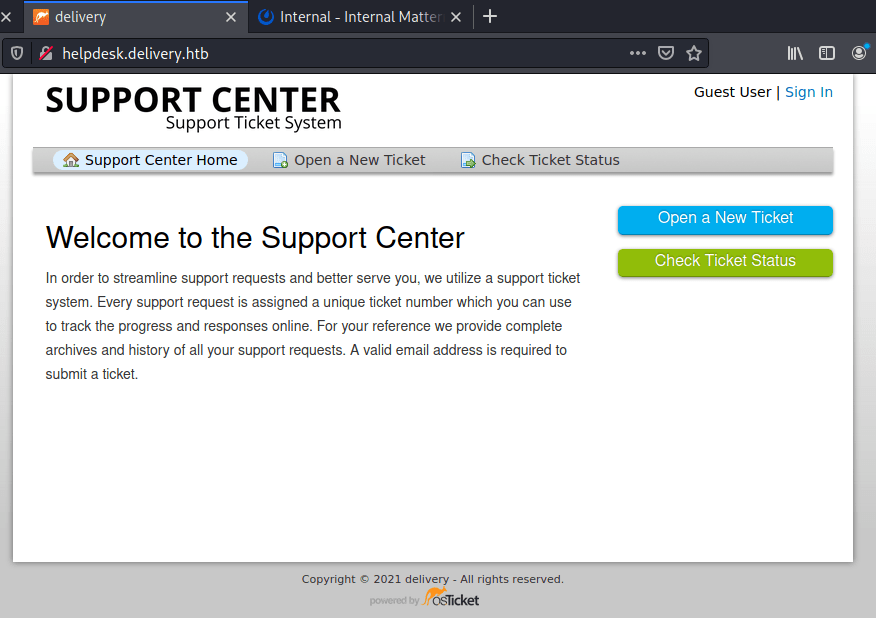 Support Center