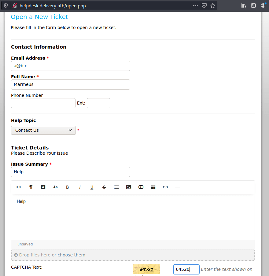 Ticket creation