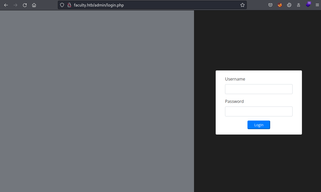 Admin panel