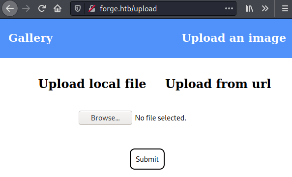 Upload image form