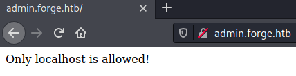 Localhost allowed