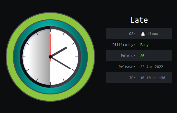Cover Image for Late - [HTB]