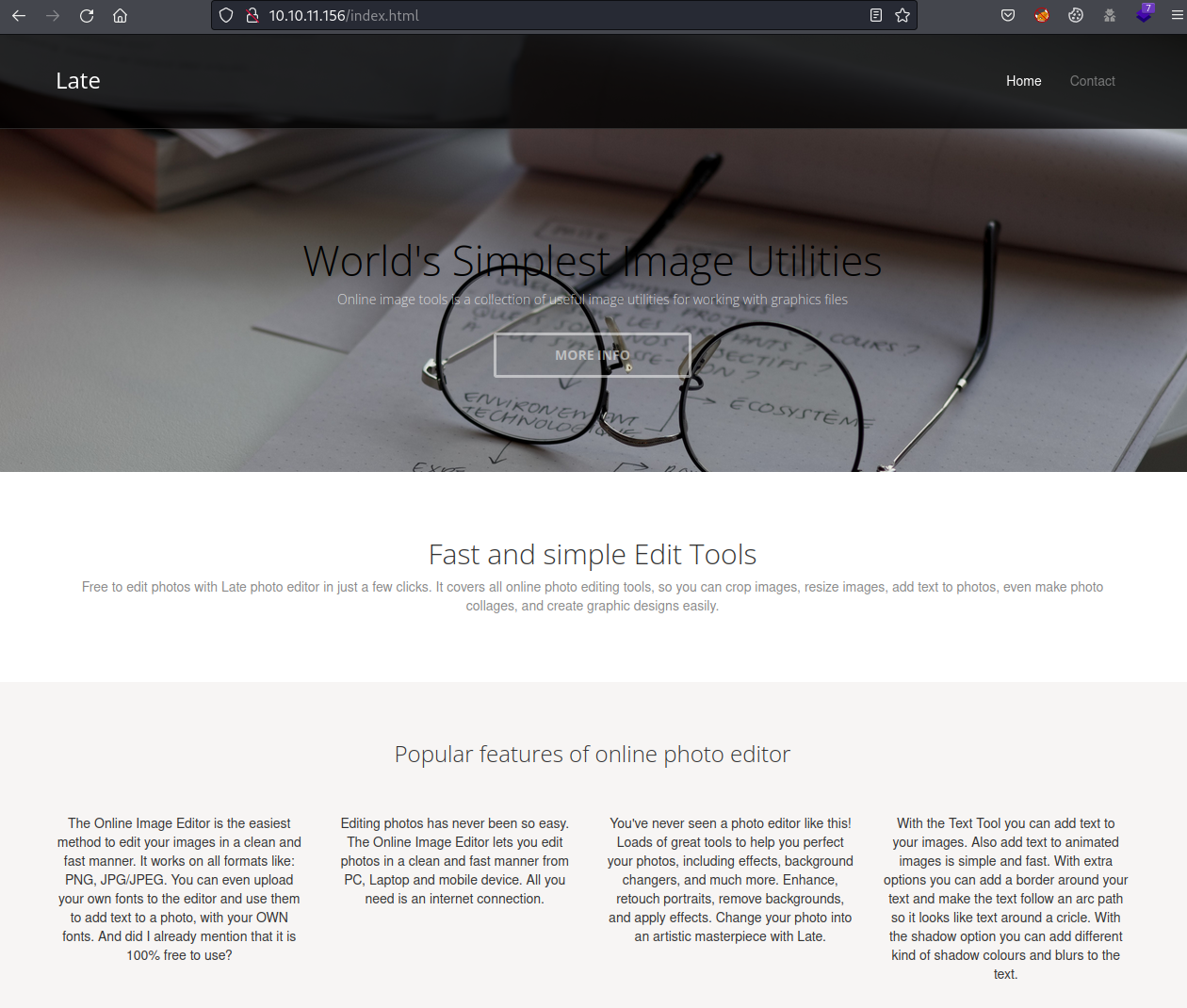 Late web page
