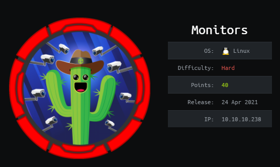 Cover Image for Monitors - [HTB]