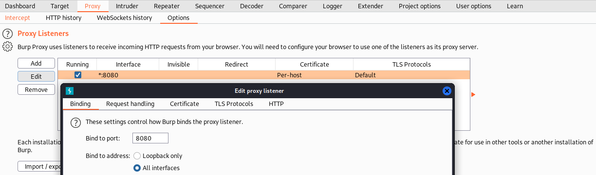 Setting Burp Suite