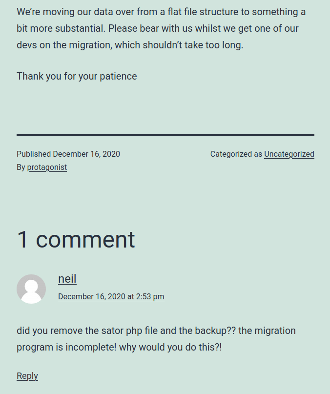 neil's comment