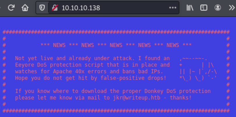 DoS Protection Warning