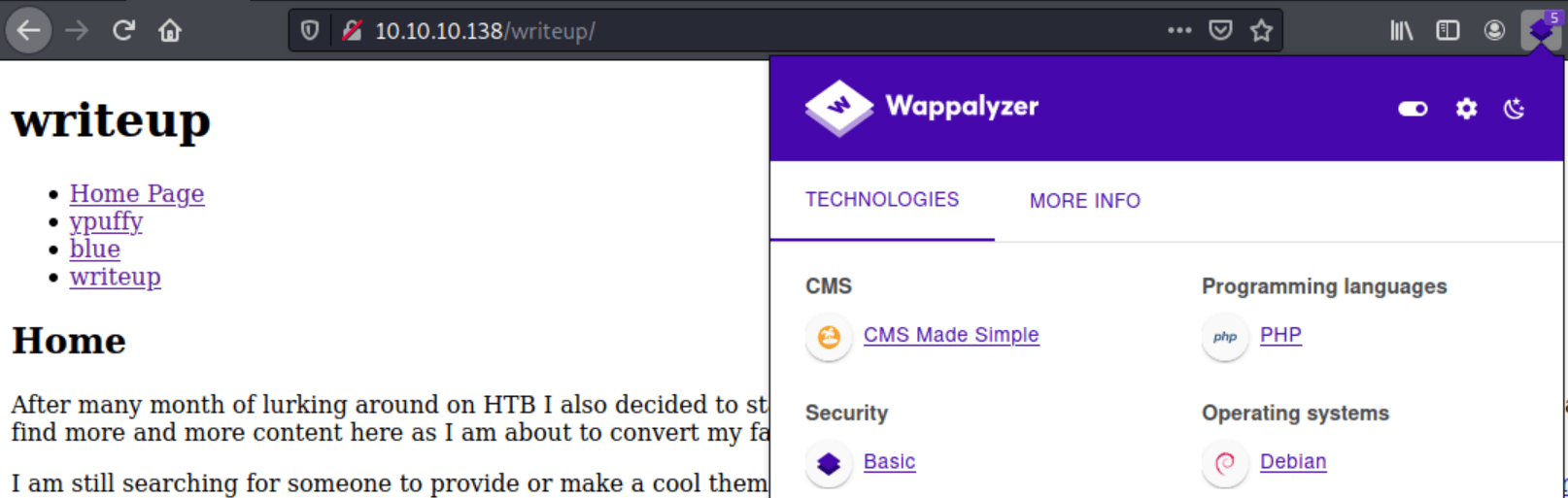 Write-up Web Page