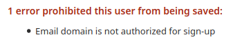 Domain error